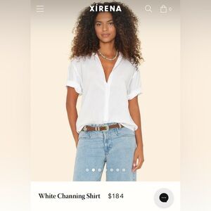 Xirena Channing Shirt in White and Navy